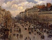 Camille Pissarro Boulevard Montaartre painting